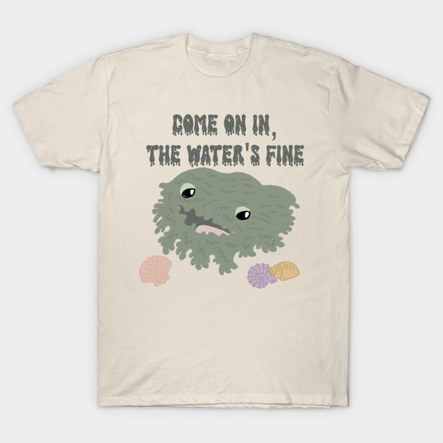 Come On In The Water's Fine Funny Tasselled Wobbegong T-Shirt by Alissa Carin